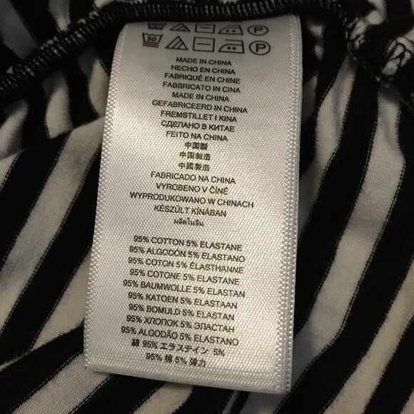 B&W French Stripe Stylish Zipper Sleeve Tee - Picture 8 of 15